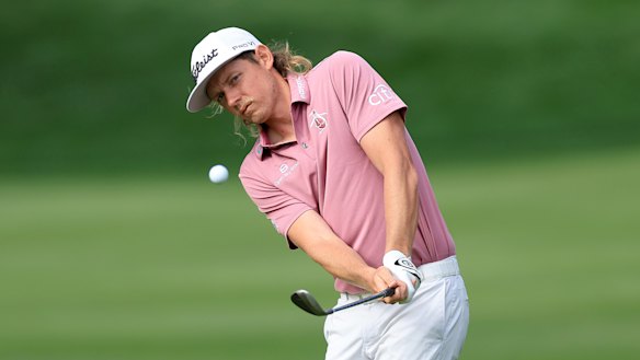 Cameron Smith chips during the Players Championship last month.