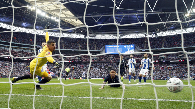 Gabriel Jesus scores City's only goal.