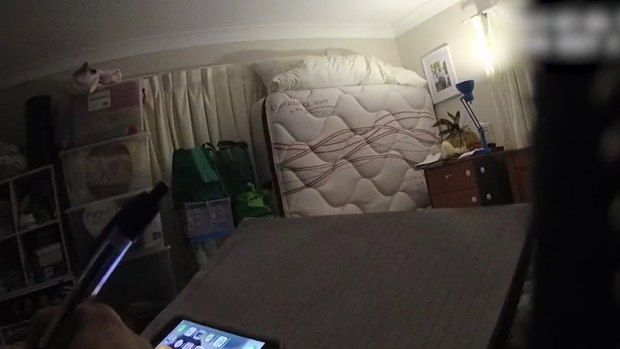 Police footage of the Toowoomba home after members of the congregation were arrested.