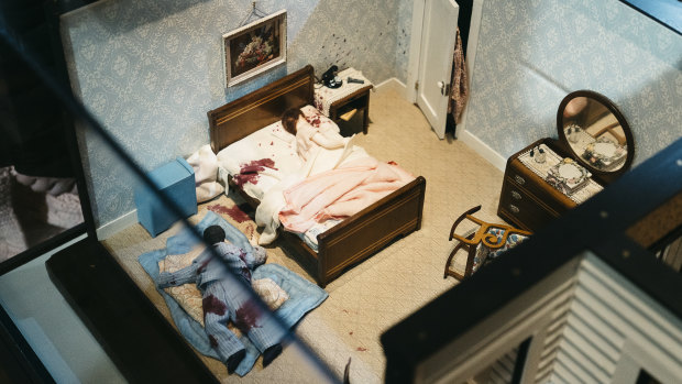 "Three-Room Dwelling," a miniature crime scene by Frances Glessner Lee.