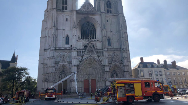 A 400-year-old organ and stained glass windows were destroyed in the blaze.