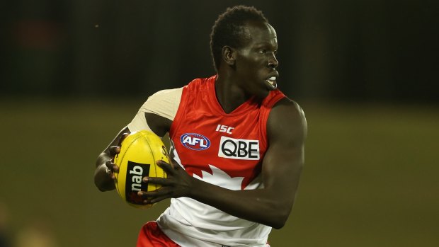 Comeback: Aliir Aliir returns for his first senior game since round four last year.