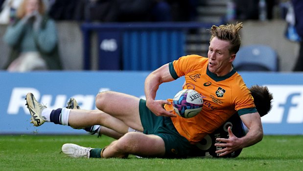 What’s in a name: Harry Potter in action for the Wallabies.