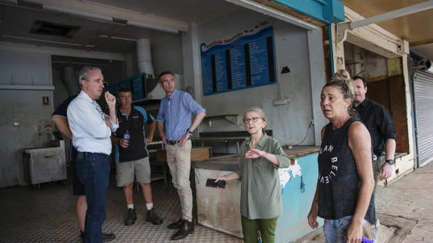 Member for Lismore Janelle Saffin (second from right) said her community is facing a humanitarian disaster.