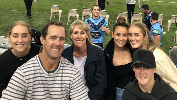 Family affair ... the Yeo family enjoy Isaah’s Origin debut in game two last year.