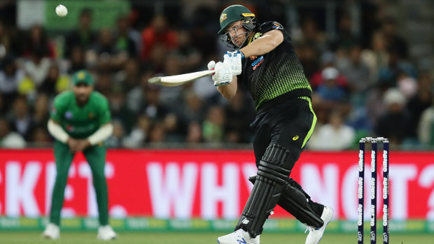 Australia's Aaron Finch in action against Pakistan last summer.