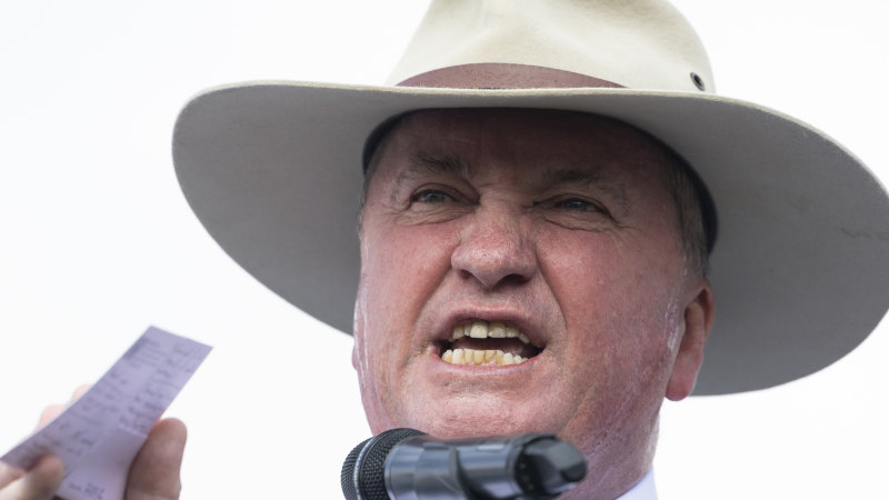 Barnaby Joyce has a new hat sponsor in Gina Rinehart