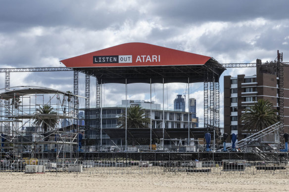 The Listen Out festival is a popular music festival held annually in St Kilda's Catani Gardens.