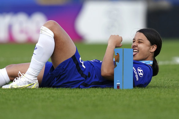 Australian Sam Kerr is set to feature for Chelsea in the women’s Champions League final. 
