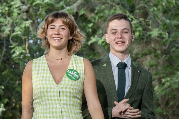 Bonnie Harvey, 22, and Ethan Hrnjak, 21, were both elected to Northern Beaches Council.