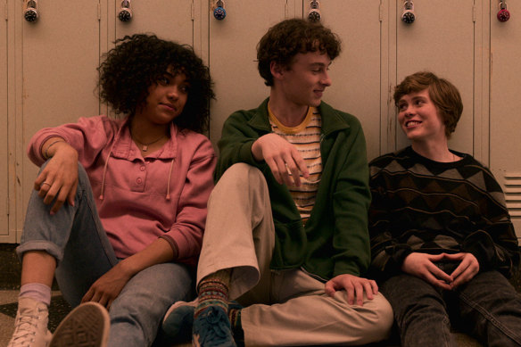 Sophia Lillis, right, is brilliant as an awkward 17-year-old named Sydney in I Am Not Okay with This. 