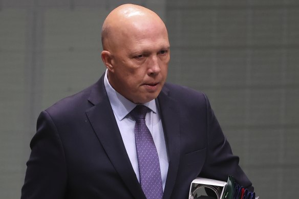 Defence Minister Peter Dutton won’t be in Parliament this week.