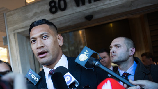 Reason for hope? Israel Folau will welcome the news from Britain's Court of Appeal.
