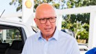 Peter Dutton on the campaign trail in Perth on Saturday.