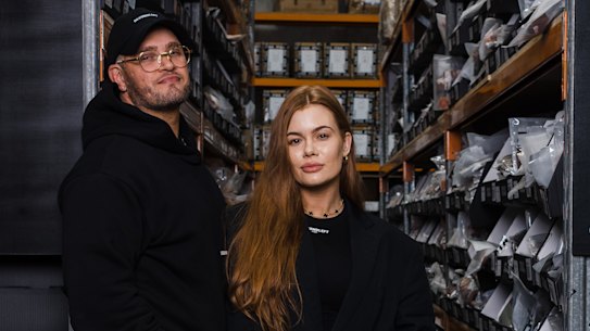 STAX activewear brand founders Don Robertson and Matilda Murray.