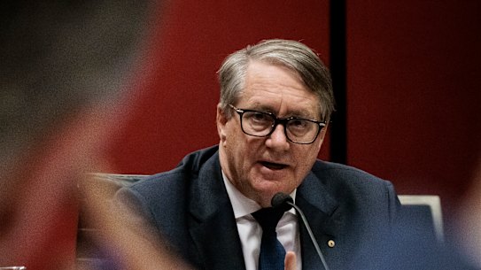 Warwick Smith appears before the Barilaro inquiry on Thursday.