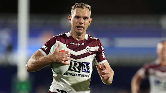 Manly champion Tom Trbojevic has scored seven tries in eight games against Cronulla.
