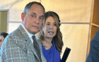 Rich Lister Raphael Geminder and wife Fiona Geminder at the Melbourne Cup. 