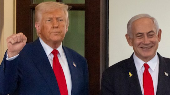 Donald Trump and Benjamin Netanyahu at the White House in April.