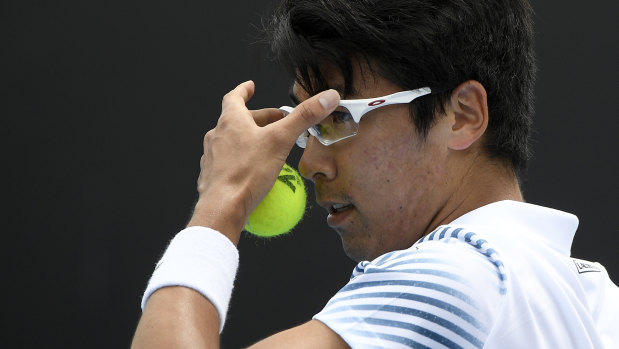 Focus: Chung Hyeon took some time to take control of the match.