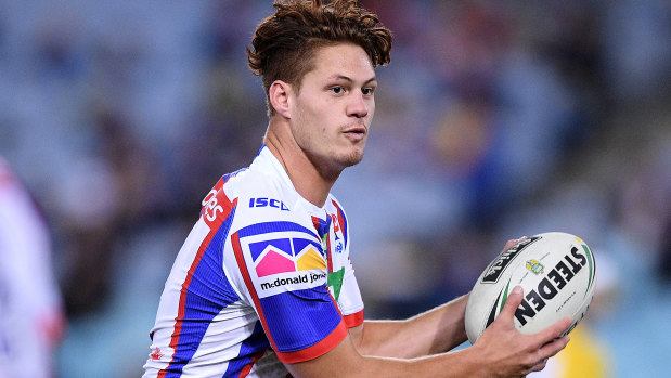 Flown in: Newcastle star Kalyn Ponga has joined Queensland camp after Billy Slater's withdrawal.