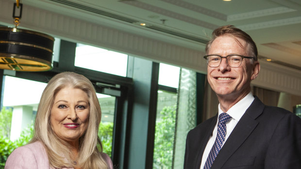 Helen Coonan is Crown's new chair while Ken Barton takes over as chief executive. 