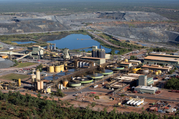 The Jabiluka and Ranger uranium mine in the Northern Territory owned by ERA