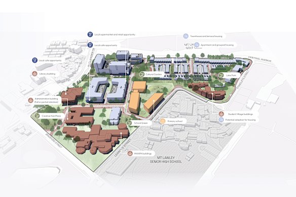 Artists impressions of the new Mount Lawley ECU campus redevelopment.