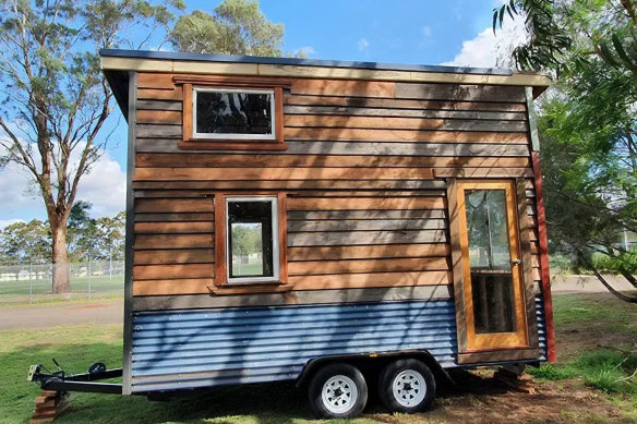 The tiny house completed by participants in the Bower program in 2021. 