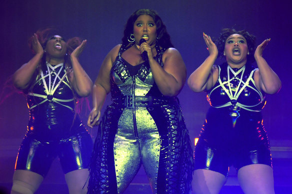 Lizzo performing at Melbourne’s Rod Laver Arena last month.