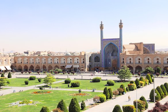 Naqsh-e Jahan Square, a place to watch the world go by during more peaceful times.