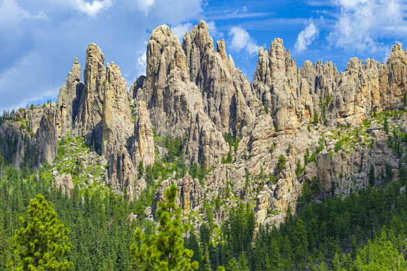 Cathedral Spires along the Needles Highway in South Dakota.