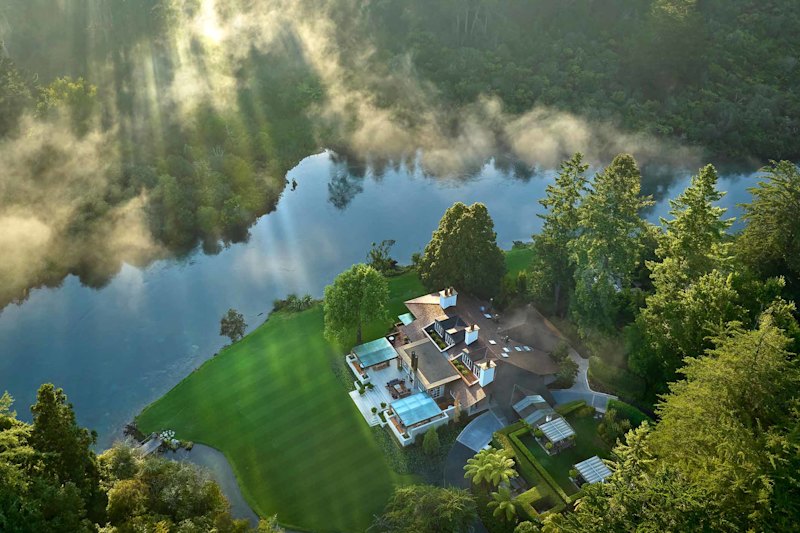 Huka Lodge in Taupo, New Zealand, is also in the Baillie Lodges portfolio.