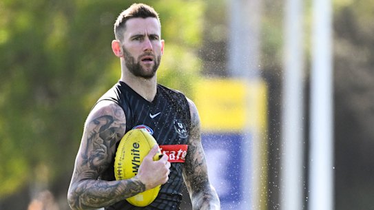 Jeremy Howe at Collingwood training on Thursday.