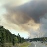 Dozens of crews battling bushfire near Bruce Hwy on Sunshine Coast