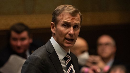 Cities Minister Rob Stokes speaks in parliament.
