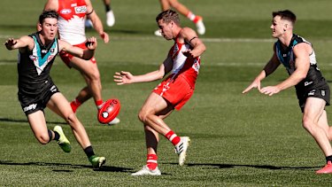 Afl 2020 Plucky Sydney Swans Put Up A Fight But Charlie Dixon And Port Adelaide Too Strong
