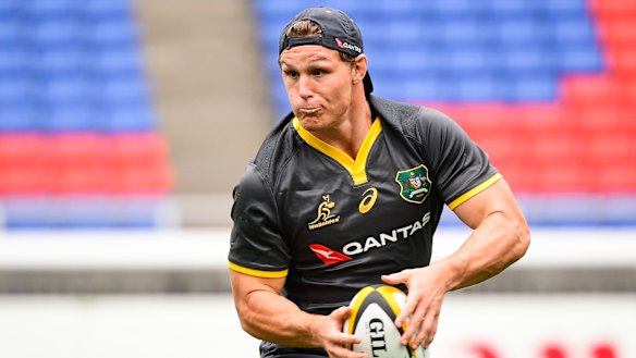 Captain's run: Michael Hooper is pumped for the upcoming clash with Wales. 