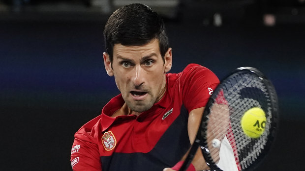 Djokovic was in the zone from the opening point in the ATP Cup final.