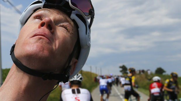 Tour shock: Chris Froome was among the riders who had to be treated after riding through tear-gas.