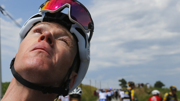 Chris Froome was among the riders who had to be treated after riding through tear gas.