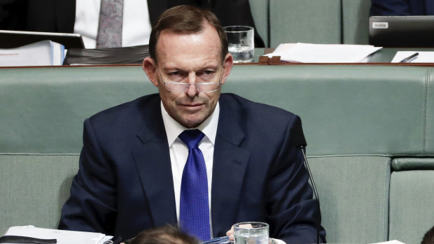 Tony Abbott in Parliament on Tuesday.