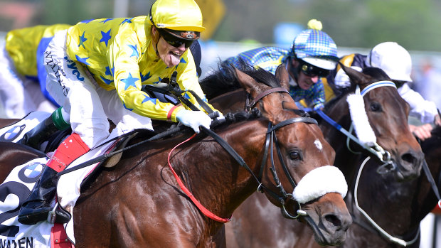 Craig Williams partnered Dunaden to victory in the 2012 Caulfield Cup.