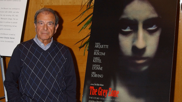 Dario Gabbai, Sonderkommando survivor during the premiere of The Grey Zone to benefit The L.A. Museum Of The Holocaust (2002). 