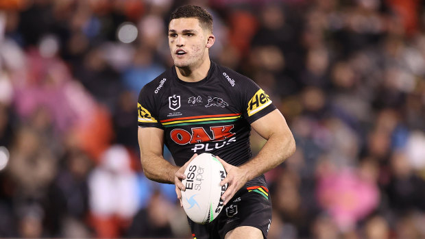 Nathan Cleary was outstanding for Penrith during their big win over the Sydney Roosters.
