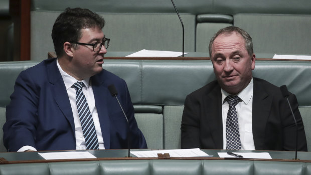 Nationals MP George Christensen and former Deputy PM Barnaby Joyce both spoke up about the need to push back against stronger climate action.