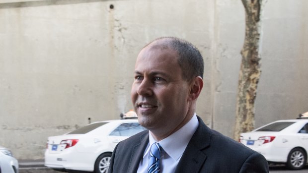 National Energy Minister - Josh Frydenberg arrives at the Shangri La Hotel in Sydney to meet with State energy ministers. Friday 10th August 2018.