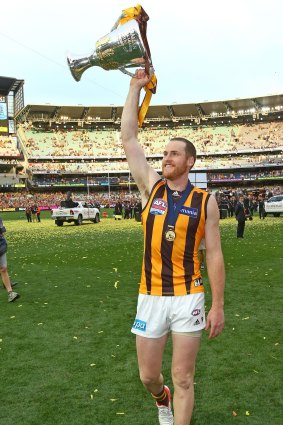 Roughead with the 2015 premiership cup.