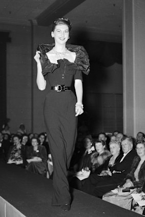 The Christian Dior fashion parade at David Jones in Sydney, on July 31, 1948.