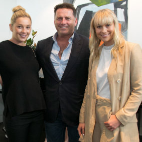 Jasmine and Karl Stefanovic supported sister Jade at the Pantheone Audio launch.
